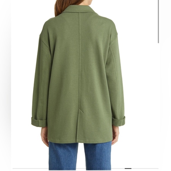 Caslon "NWT" Relaxed French Terry Blazer Green Sorrel Size XL - Picture 4 of 16